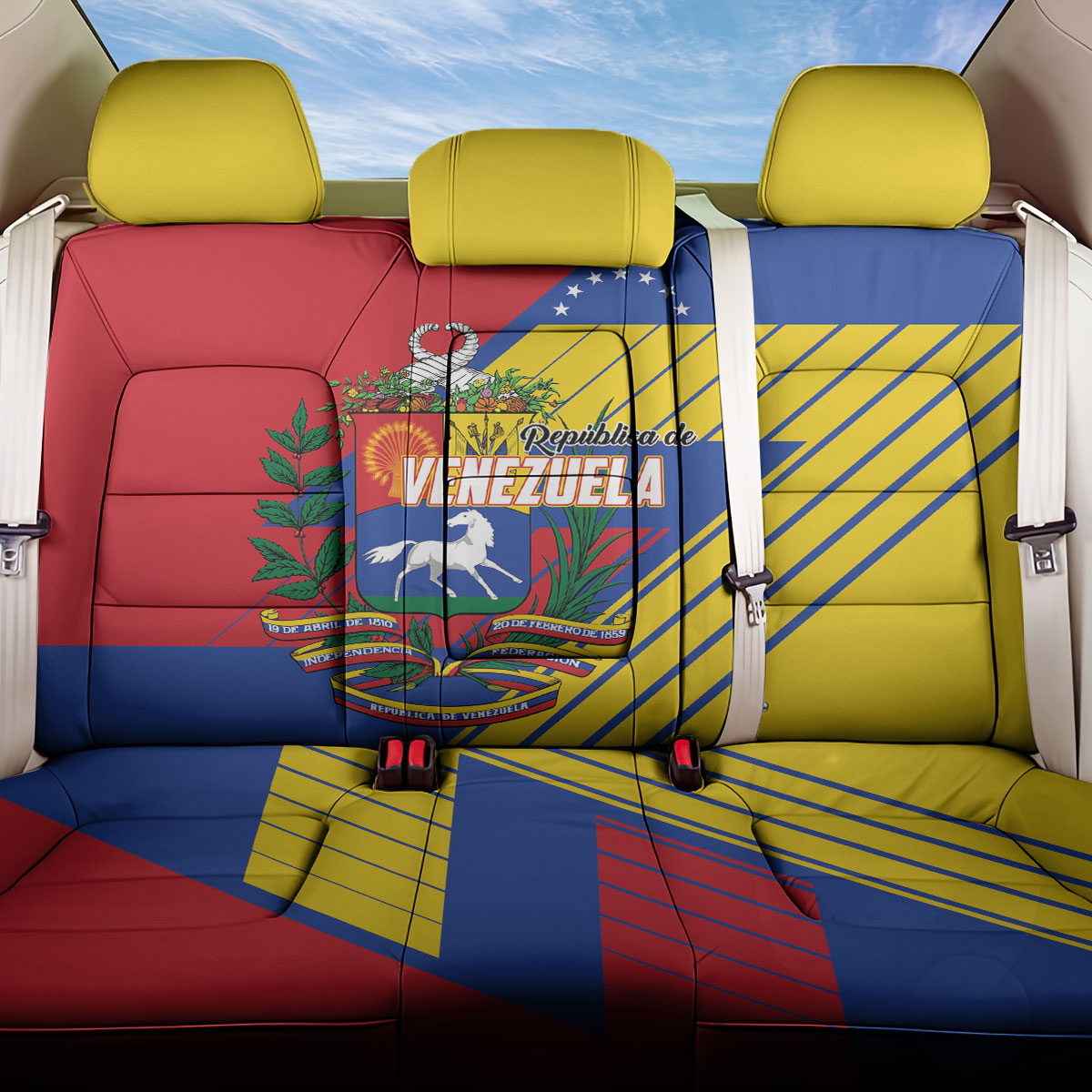 Republic of Venezuela Back Car Seat Cover Flag Color Inspired