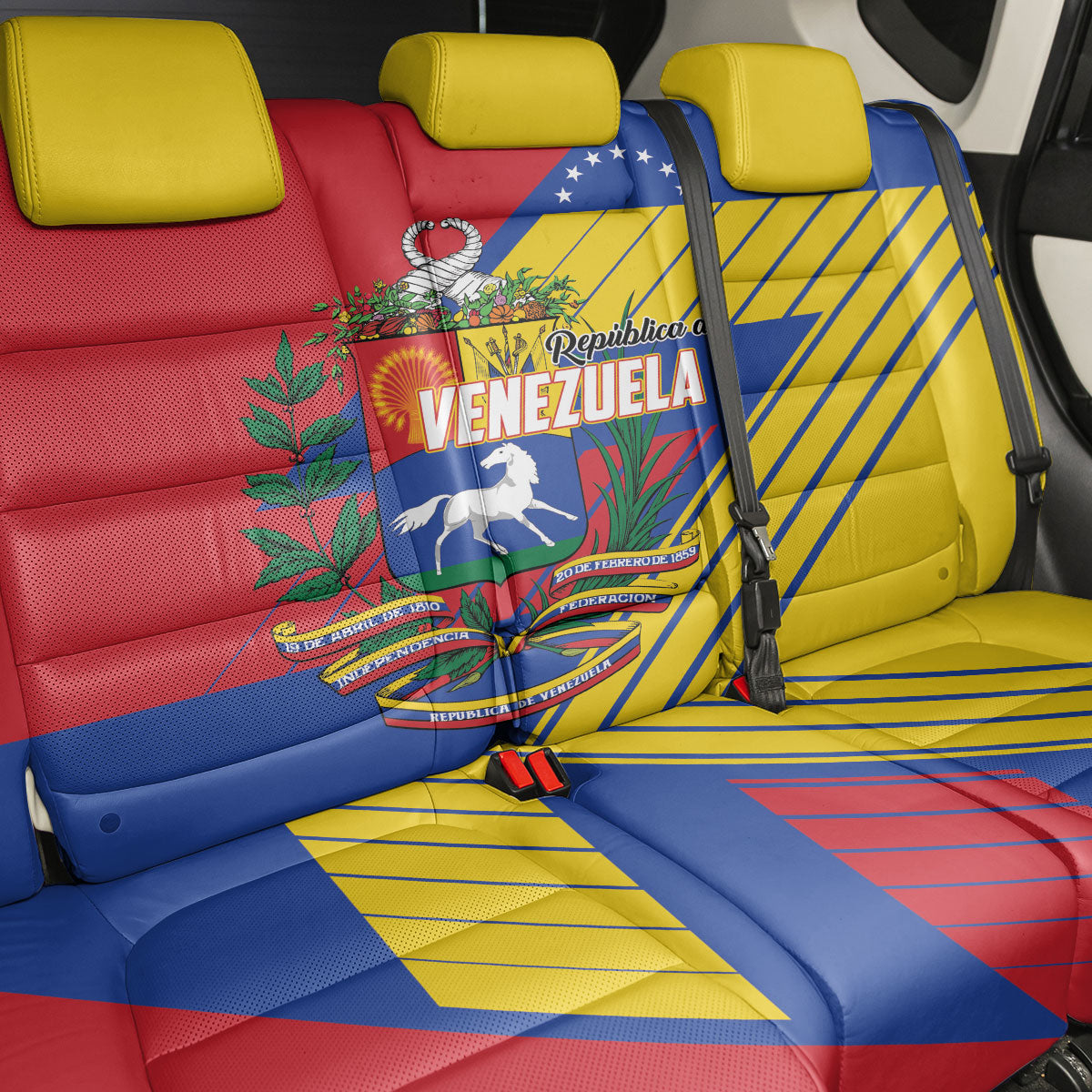 Republic of Venezuela Back Car Seat Cover Flag Color Inspired