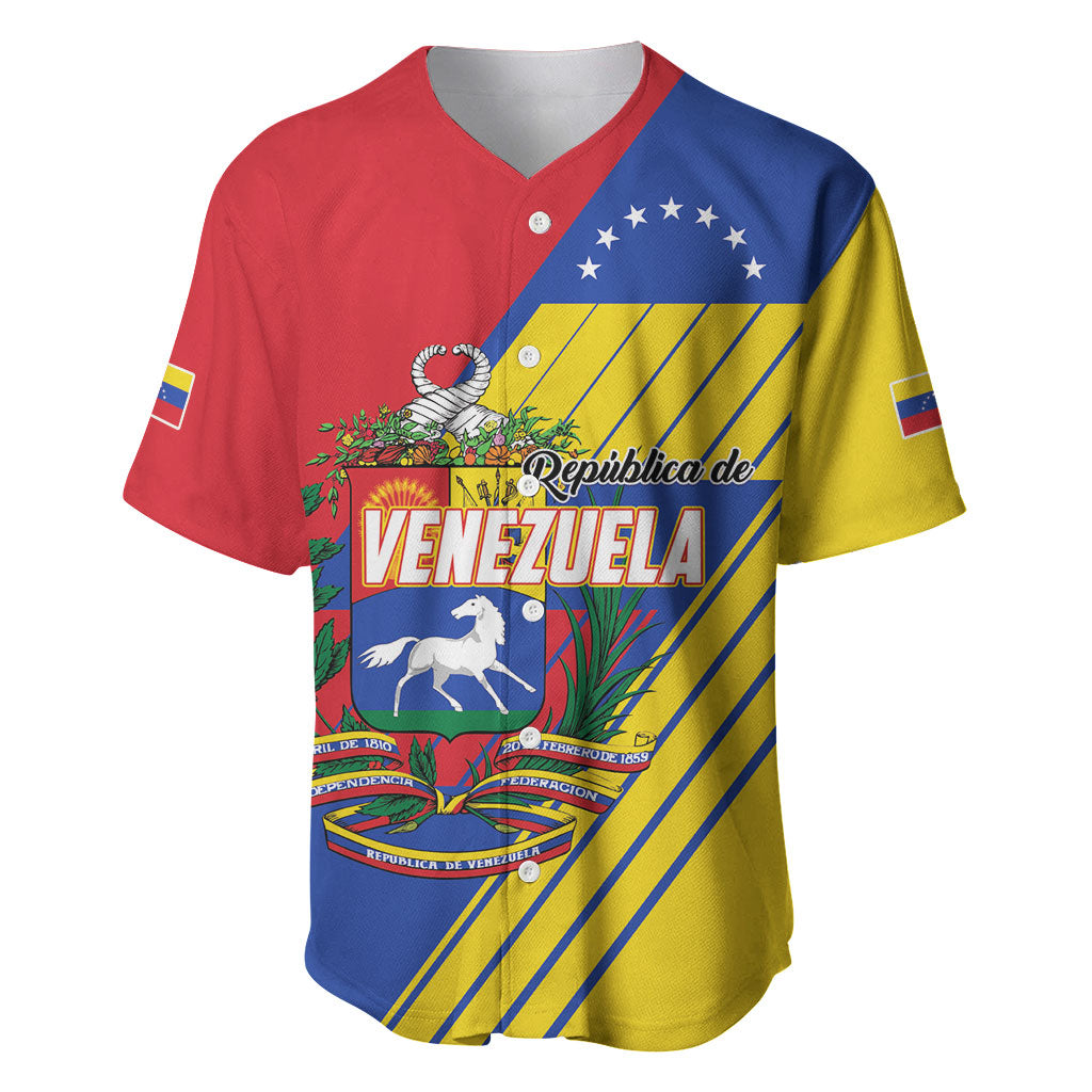 Personalized Republic of Venezuela Baseball Jersey Flag Color Inspired