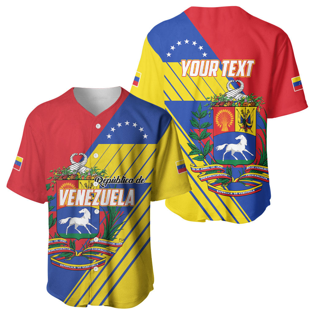 Personalized Republic of Venezuela Baseball Jersey Flag Color Inspired