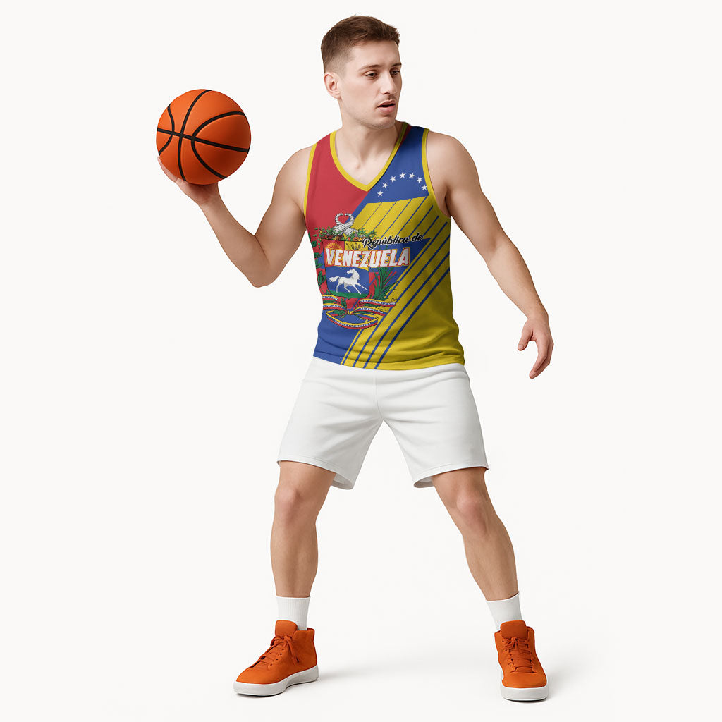 Personalized Republic of Venezuela Basketball Jersey Flag Color Inspired