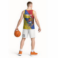 Personalized Republic of Venezuela Basketball Jersey Flag Color Inspired