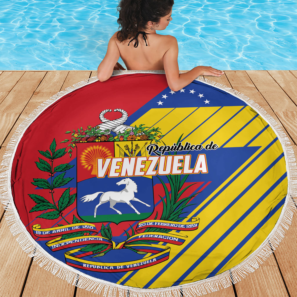 Republic of Venezuela Beach Blanket Flag Color Inspired