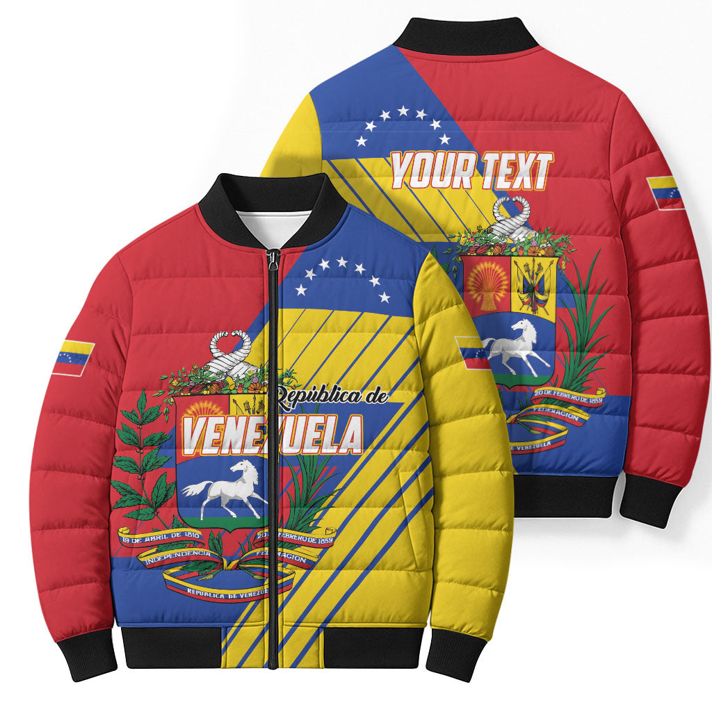 Personalized Republic of Venezuela Bomber Puffer Jacket Flag Color Inspired