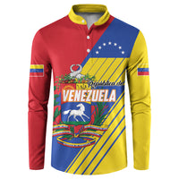 Personalized Republic of Venezuela Button Sweatshirt Flag Color Inspired