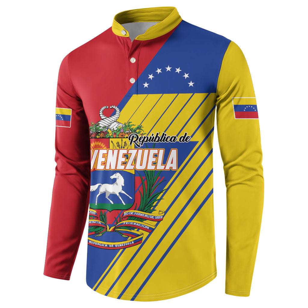 Personalized Republic of Venezuela Button Sweatshirt Flag Color Inspired