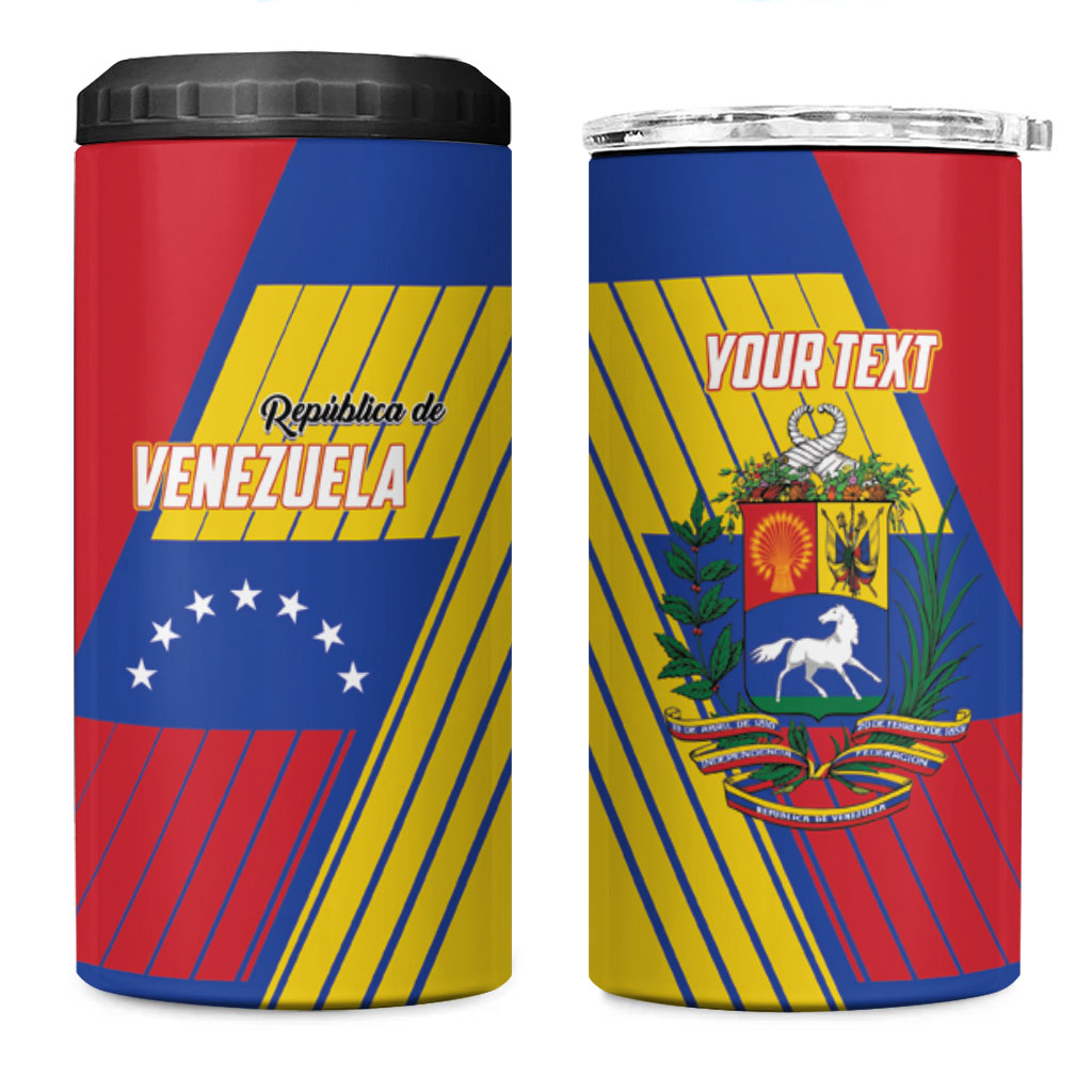 Personalized Republic of Venezuela 4 in 1 Can Cooler Tumbler Flag Color Inspired