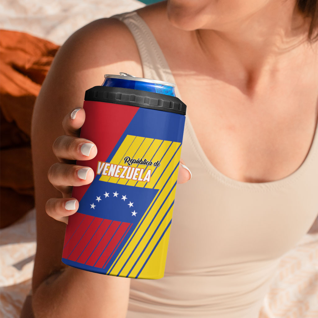 Personalized Republic of Venezuela 4 in 1 Can Cooler Tumbler Flag Color Inspired