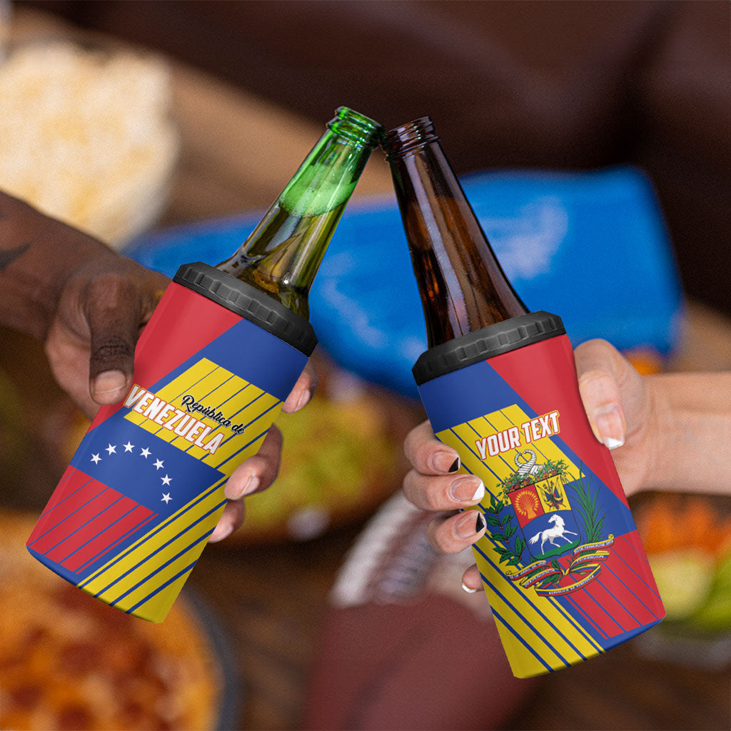 Personalized Republic of Venezuela 4 in 1 Can Cooler Tumbler Flag Color Inspired