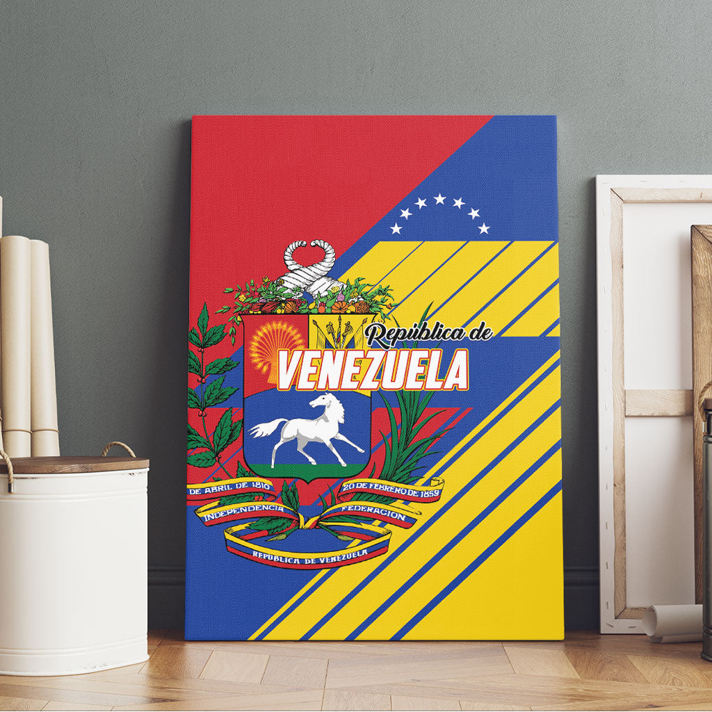 Republic of Venezuela Canvas Wall Art Flag Color Inspired