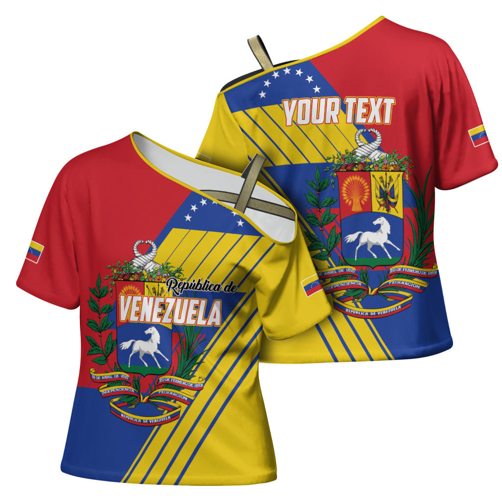 Personalized Republic of Venezuela Cross Shoulder Shirt Flag Color Inspired