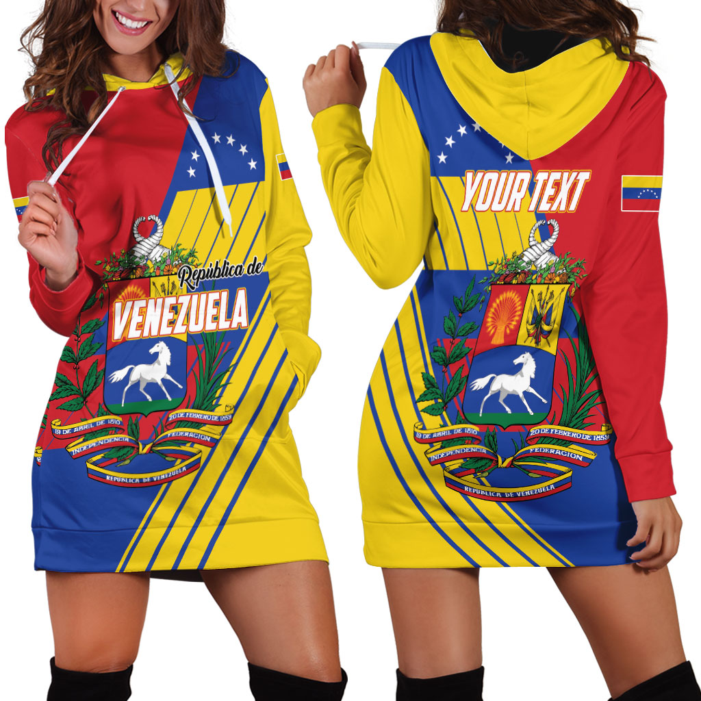 Personalized Republic of Venezuela Hoodie Dress Flag Color Inspired