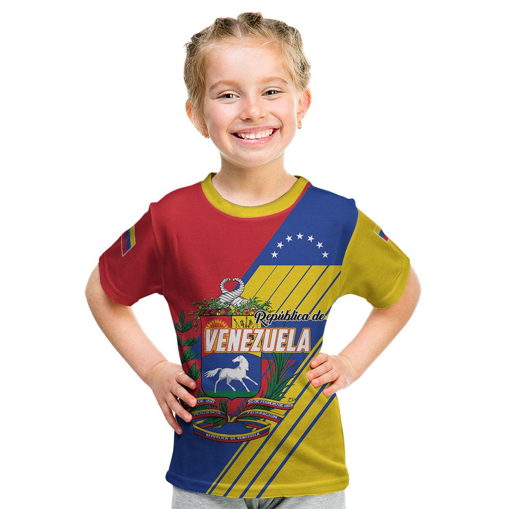 Personalized Republic of Venezuela Kid T Shirt Flag Color Inspired