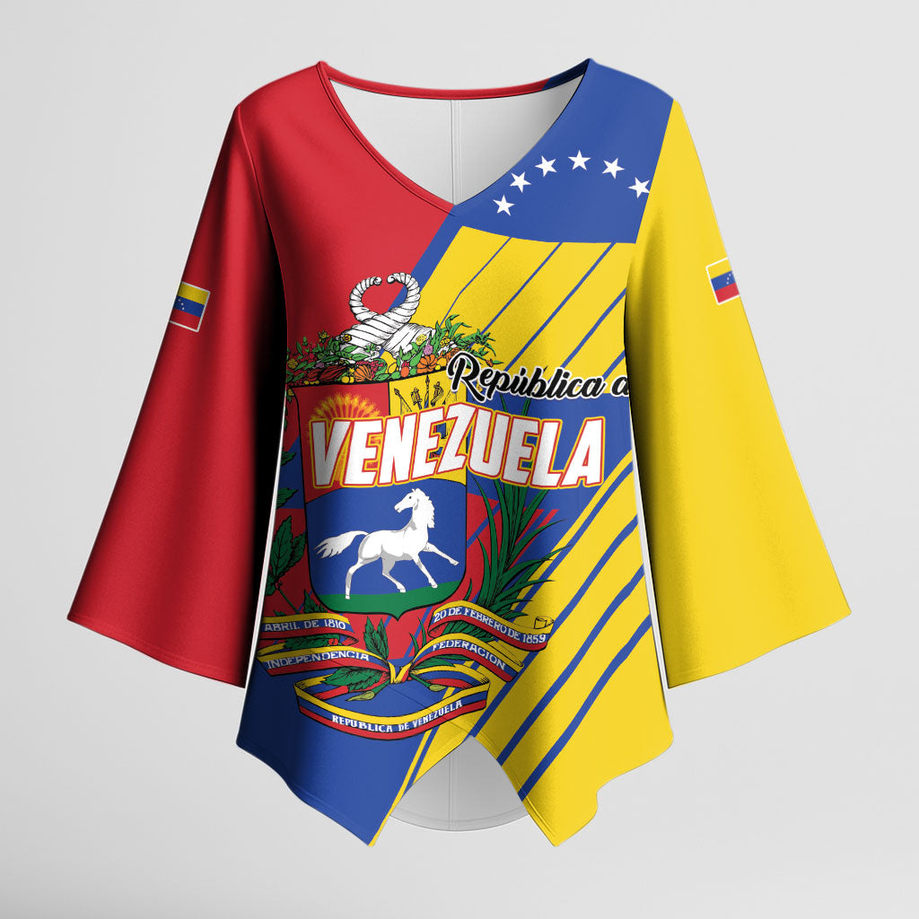 Personalized Republic of Venezuela Kimono Sleeve Blouse Flag Color Inspired