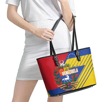 Republic of Venezuela Leather Tote Bag Flag Color Inspired