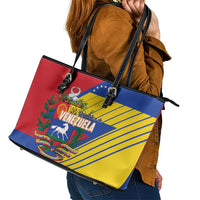 Republic of Venezuela Leather Tote Bag Flag Color Inspired