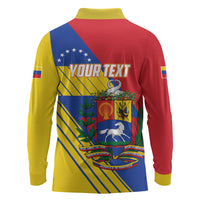 Personalized Republic of Venezuela Long Sleeve Polo Shirt Flag Color Inspired