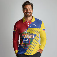 Personalized Republic of Venezuela Long Sleeve Polo Shirt Flag Color Inspired