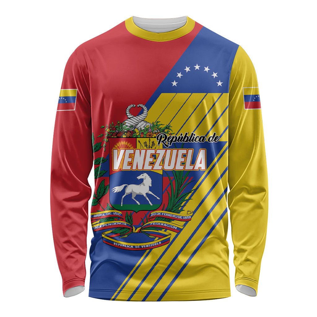 Personalized Republic of Venezuela Long Sleeve Shirt Flag Color Inspired