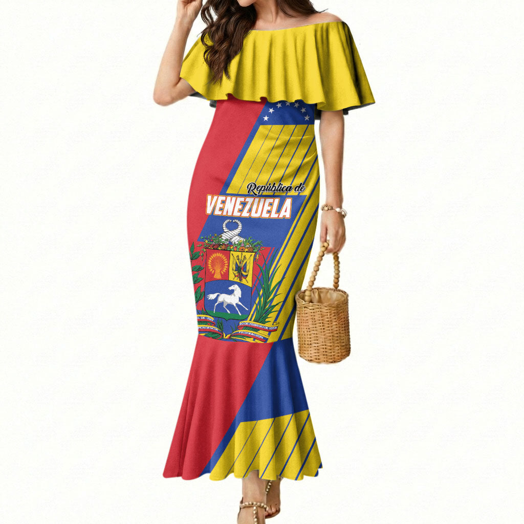 Personalized Republic of Venezuela Mermaid Dress Flag Color Inspired