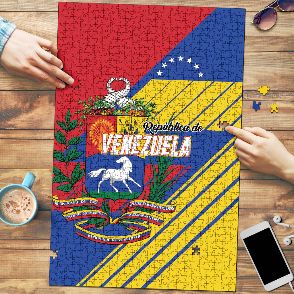 Republic of Venezuela Puzzle Flag Color Inspired