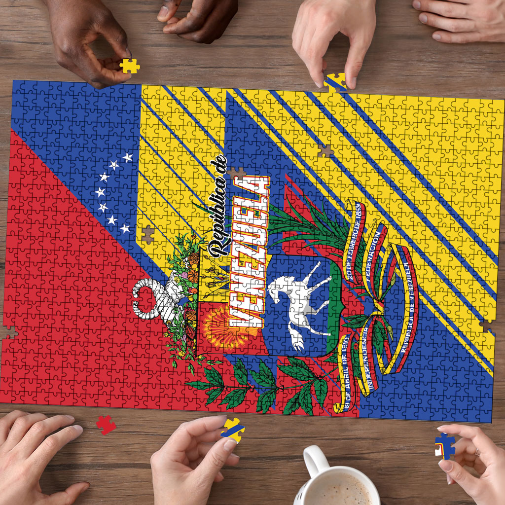 Republic of Venezuela Puzzle Flag Color Inspired
