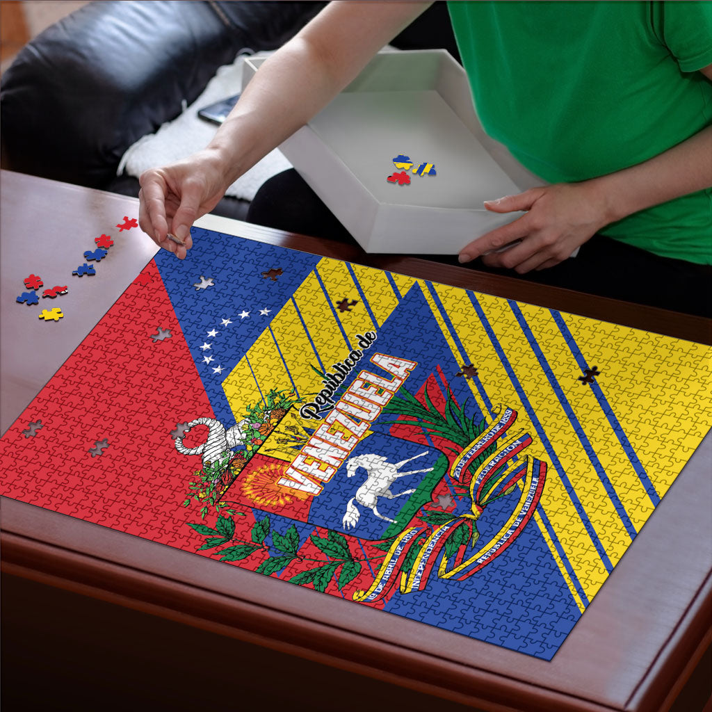 Republic of Venezuela Puzzle Flag Color Inspired