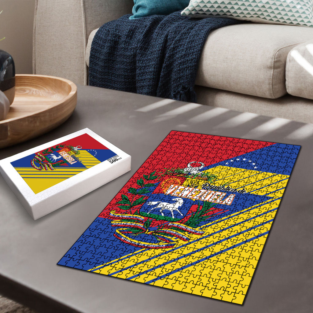 Republic of Venezuela Puzzle Flag Color Inspired
