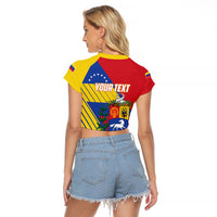 Personalized Republic of Venezuela Raglan Cropped T Shirt Flag Color Inspired