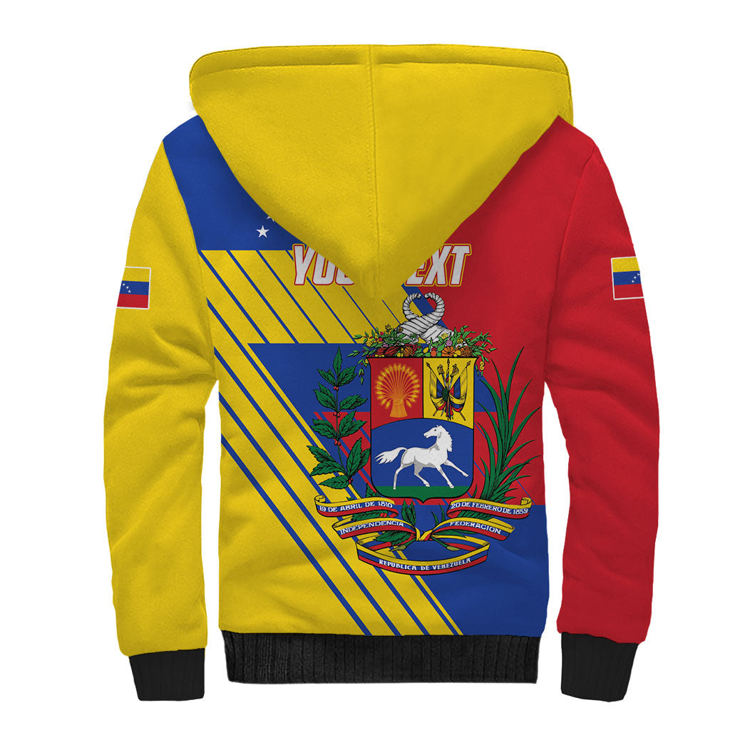 Personalized Republic of Venezuela Sherpa Hoodie Flag Color Inspired