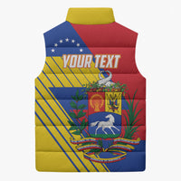 Personalized Republic of Venezuela Sleeveless Puffer Jacket Flag Color Inspired