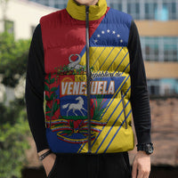 Personalized Republic of Venezuela Sleeveless Puffer Jacket Flag Color Inspired