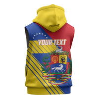 Personalized Republic of Venezuela Sleeveless Zip Hoodie Flag Color Inspired
