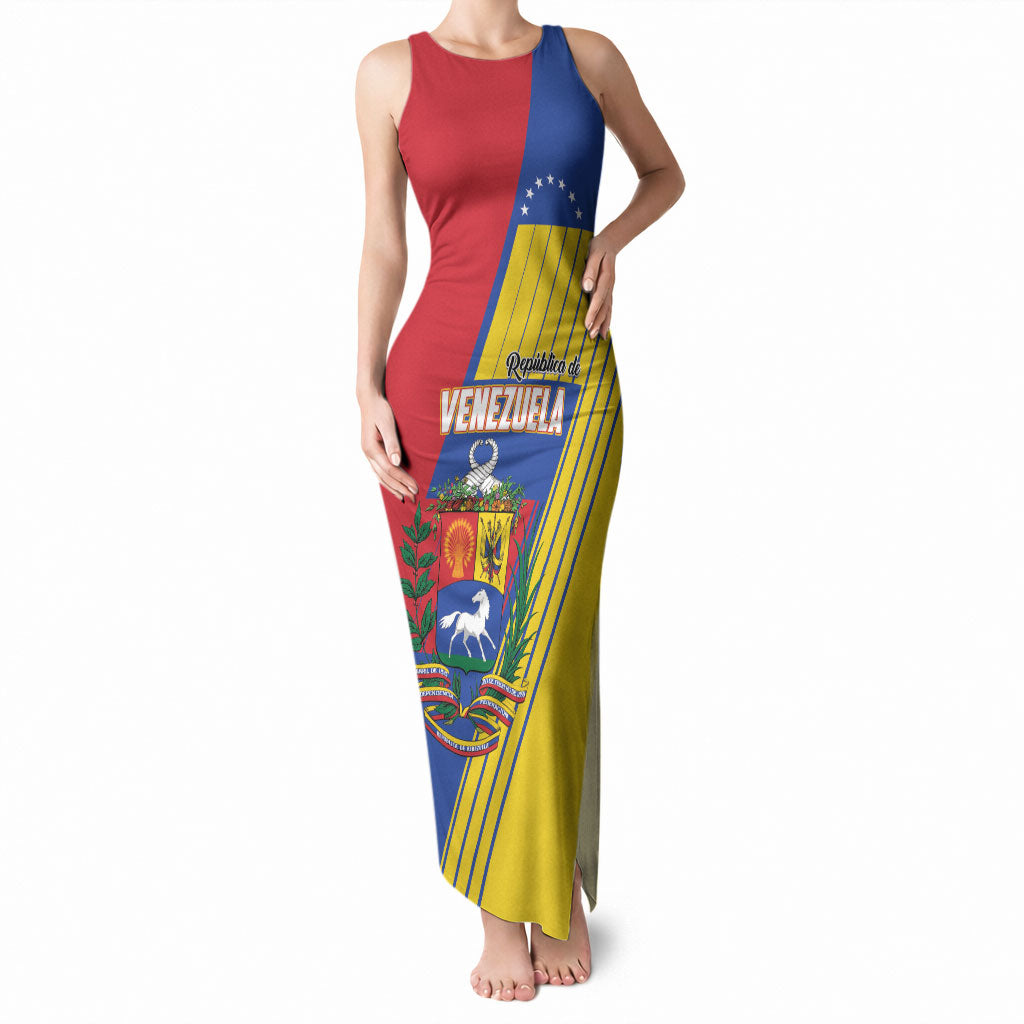 Personalized Republic of Venezuela Tank Maxi Dress Flag Color Inspired