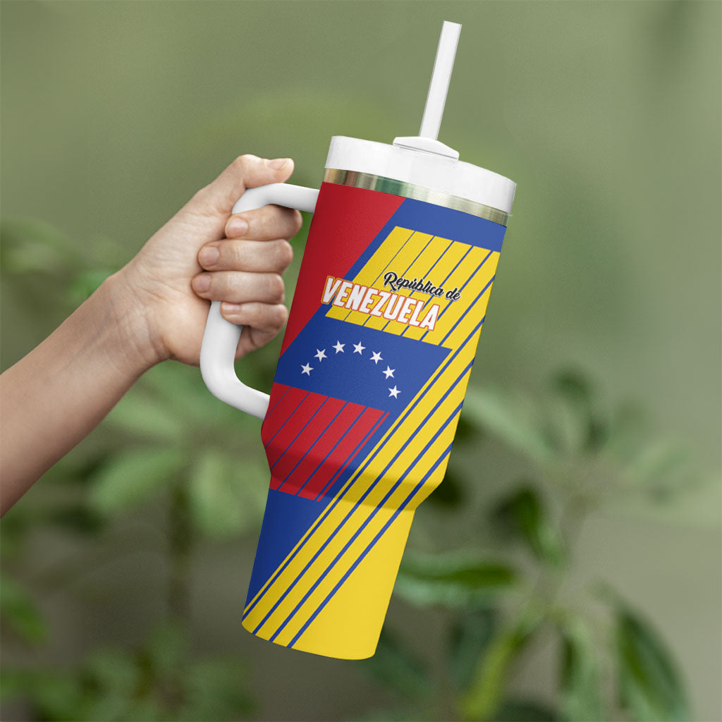 Personalized Republic of Venezuela Tumbler With Handle Flag Color Inspired