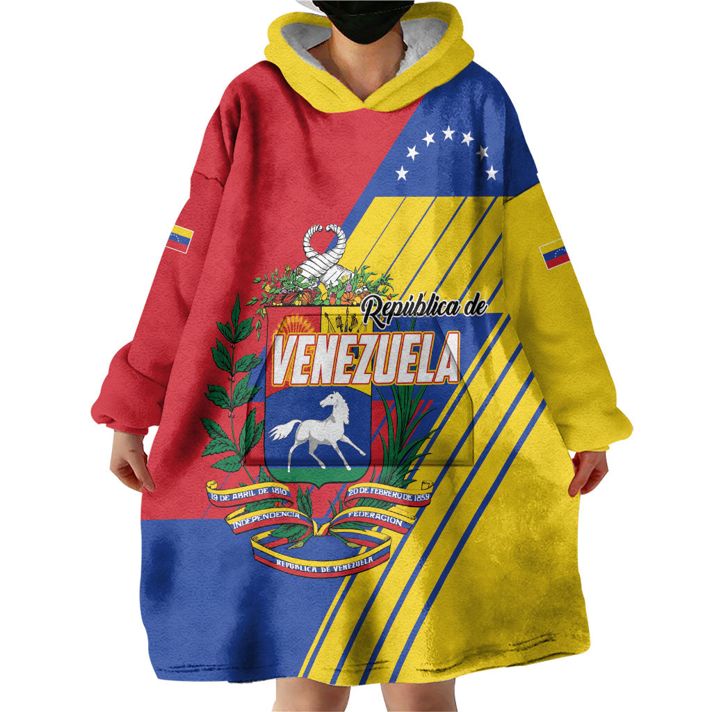 Personalized Republic of Venezuela Wearable Blanket Hoodie Flag Color Inspired