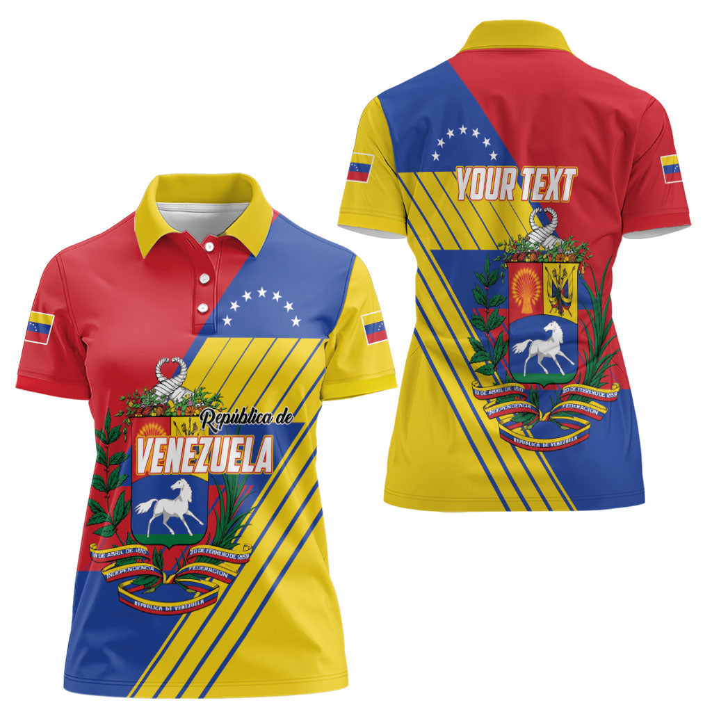 Personalized Republic of Venezuela Women Polo Shirt Flag Color Inspired