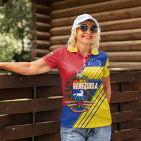 Personalized Republic of Venezuela Women Polo Shirt Flag Color Inspired