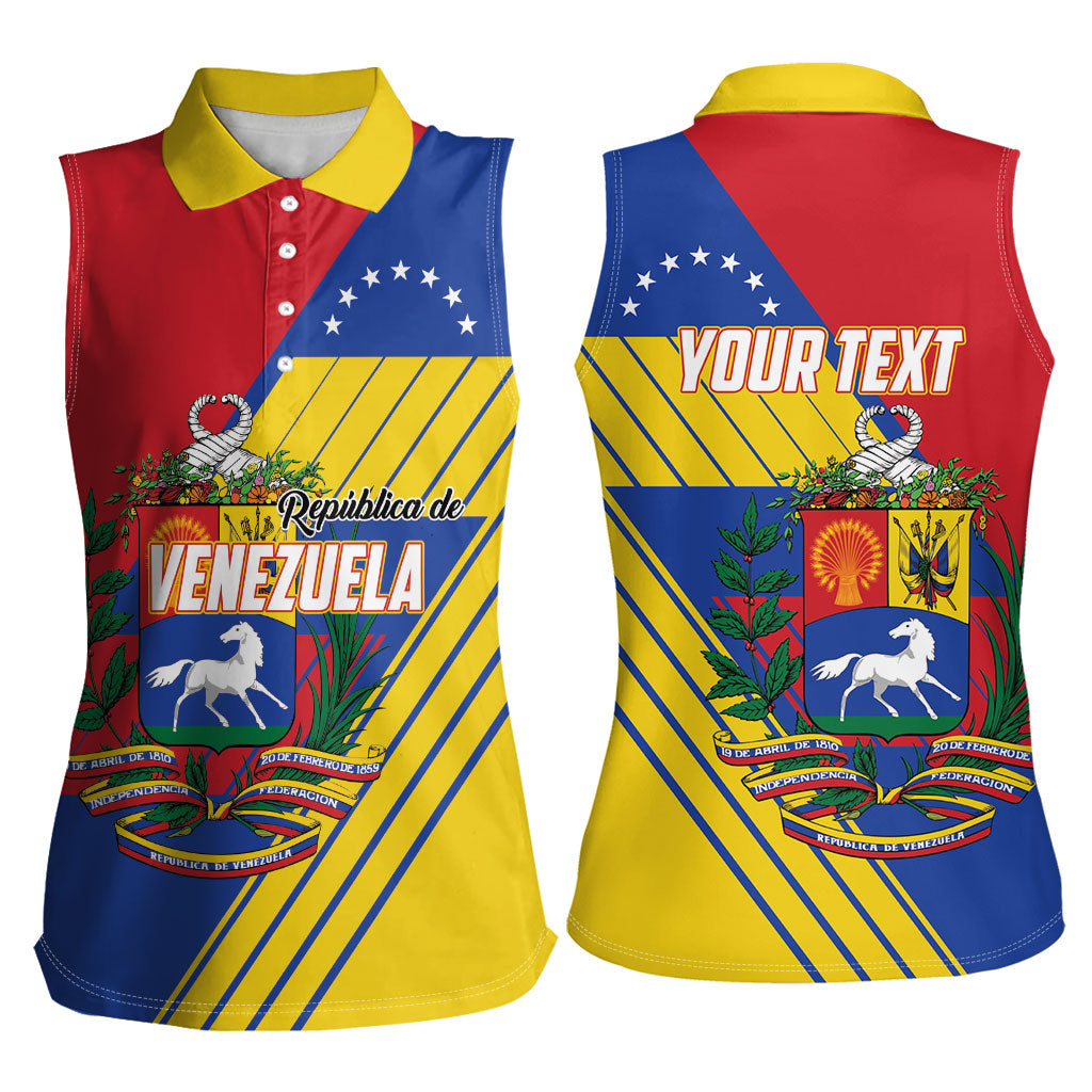 Personalized Republic of Venezuela Women Sleeveless Polo Shirt Flag Color Inspired