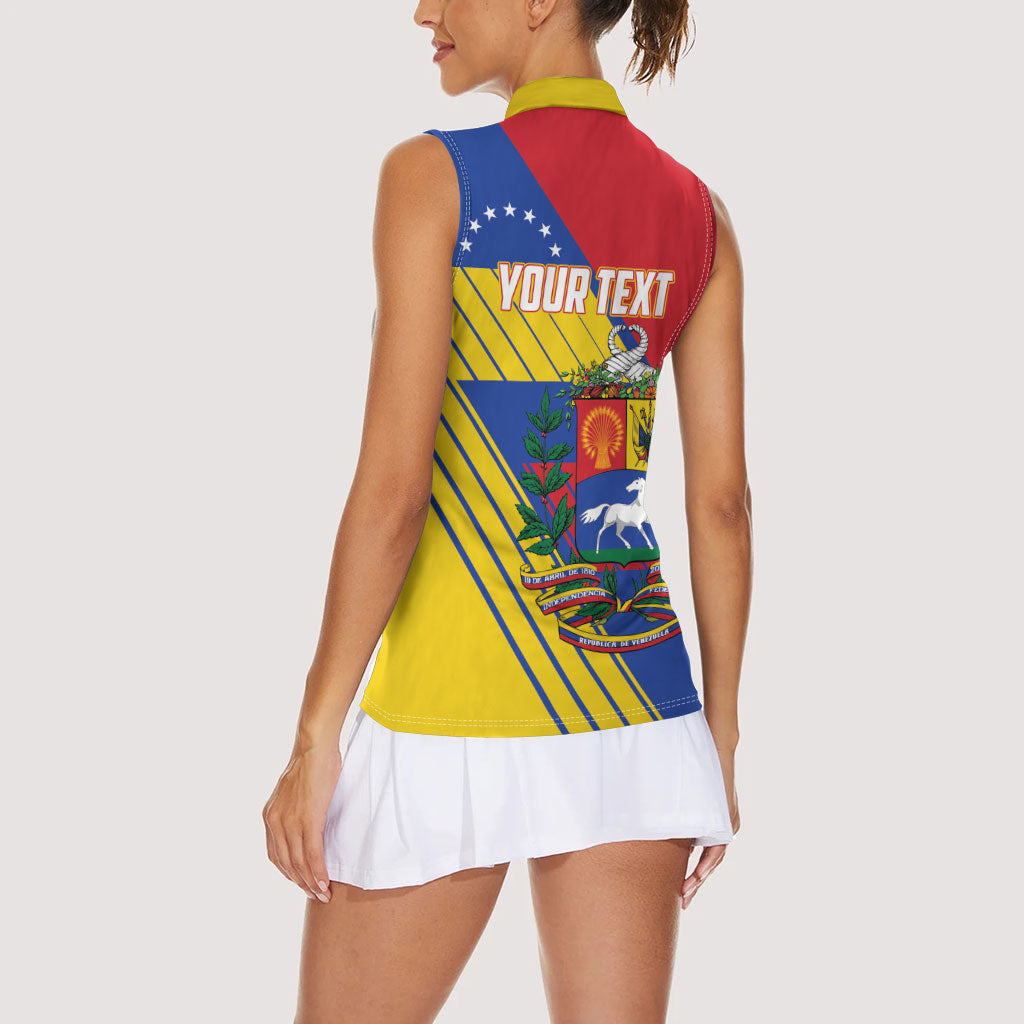 Personalized Republic of Venezuela Women Sleeveless Polo Shirt Flag Color Inspired