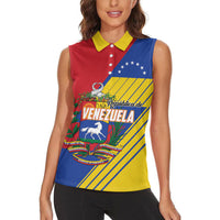 Personalized Republic of Venezuela Women Sleeveless Polo Shirt Flag Color Inspired