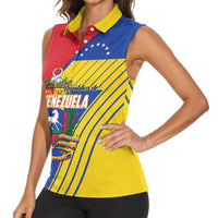 Personalized Republic of Venezuela Women Sleeveless Polo Shirt Flag Color Inspired