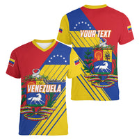 Personalized Republic of Venezuela Women V-Neck T-Shirt Flag Color Inspired