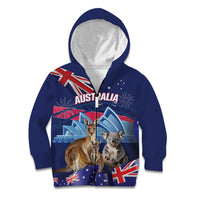 Personalised Australia Kangaroo Koala Kid Hoodie Aussie Flag Inspired