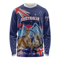 Personalised Australia Kangaroo Koala Long Sleeve Shirt Aussie Flag Inspired