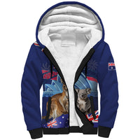Personalised Australia Kangaroo Koala Sherpa Hoodie Aussie Flag Inspired