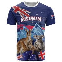 Personalised Australia Kangaroo Koala T Shirt Aussie Flag Inspired