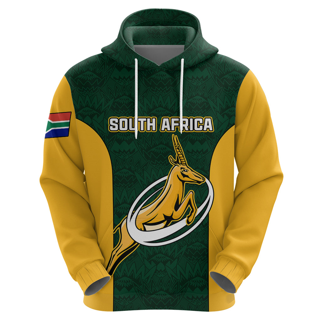 South Africa Rugby Hoodie Dress Springboks Go Champions Protea Pattern - Wonder Print Shop