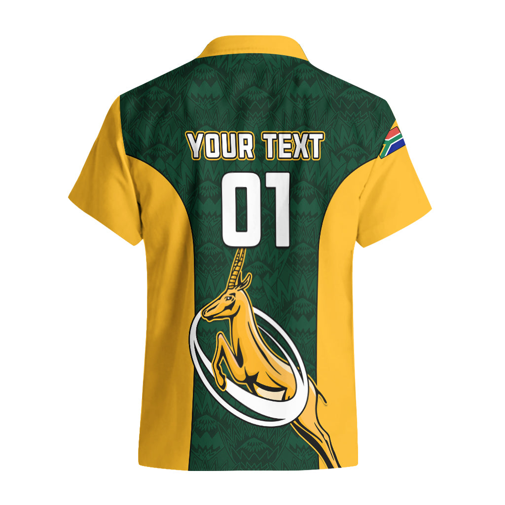 Custom South Africa Rugby Hawaiian Shirt Springboks Go Champions Protea Pattern - Wonder Print Shop