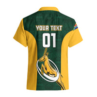 Custom South Africa Rugby Hawaiian Shirt Springboks Go Champions Protea Pattern - Wonder Print Shop